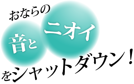 おならの音とニオイをシャットダウン！